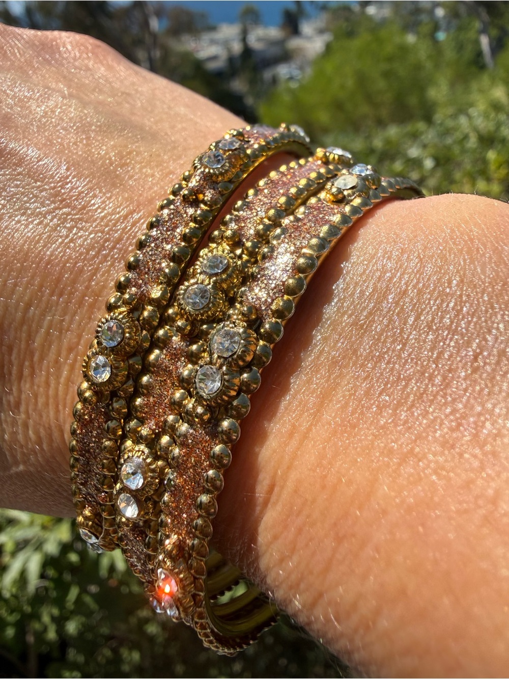 Gold and Rose Gold Crystal Wrap Bracelet - Women Jewelry